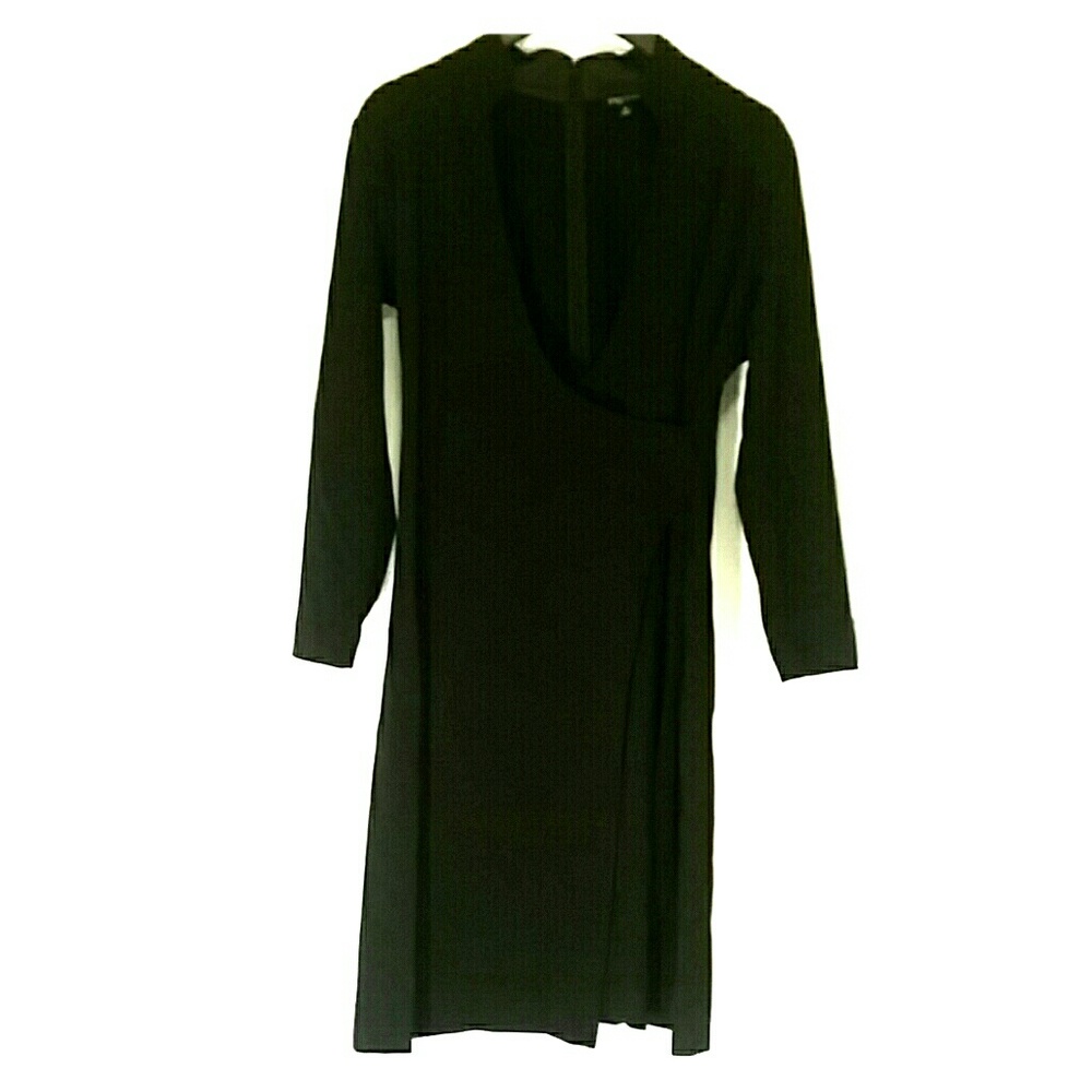 Etcetera Deep V-neck Long-sleeved Dress
